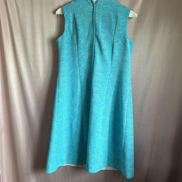 Vintage 60s sleeveless womens plus size dress - Picture 3 of 5